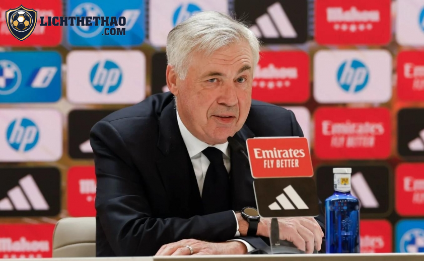 Ancelotti tỏ ra hài lòng với màn trình diễn của Mbappe sau trận đấu.