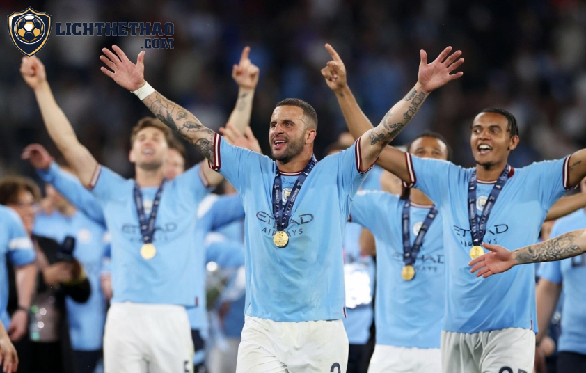 Kyle Walker gặt hái được nhiều thành công cùng Man City. Ảnh: Getty